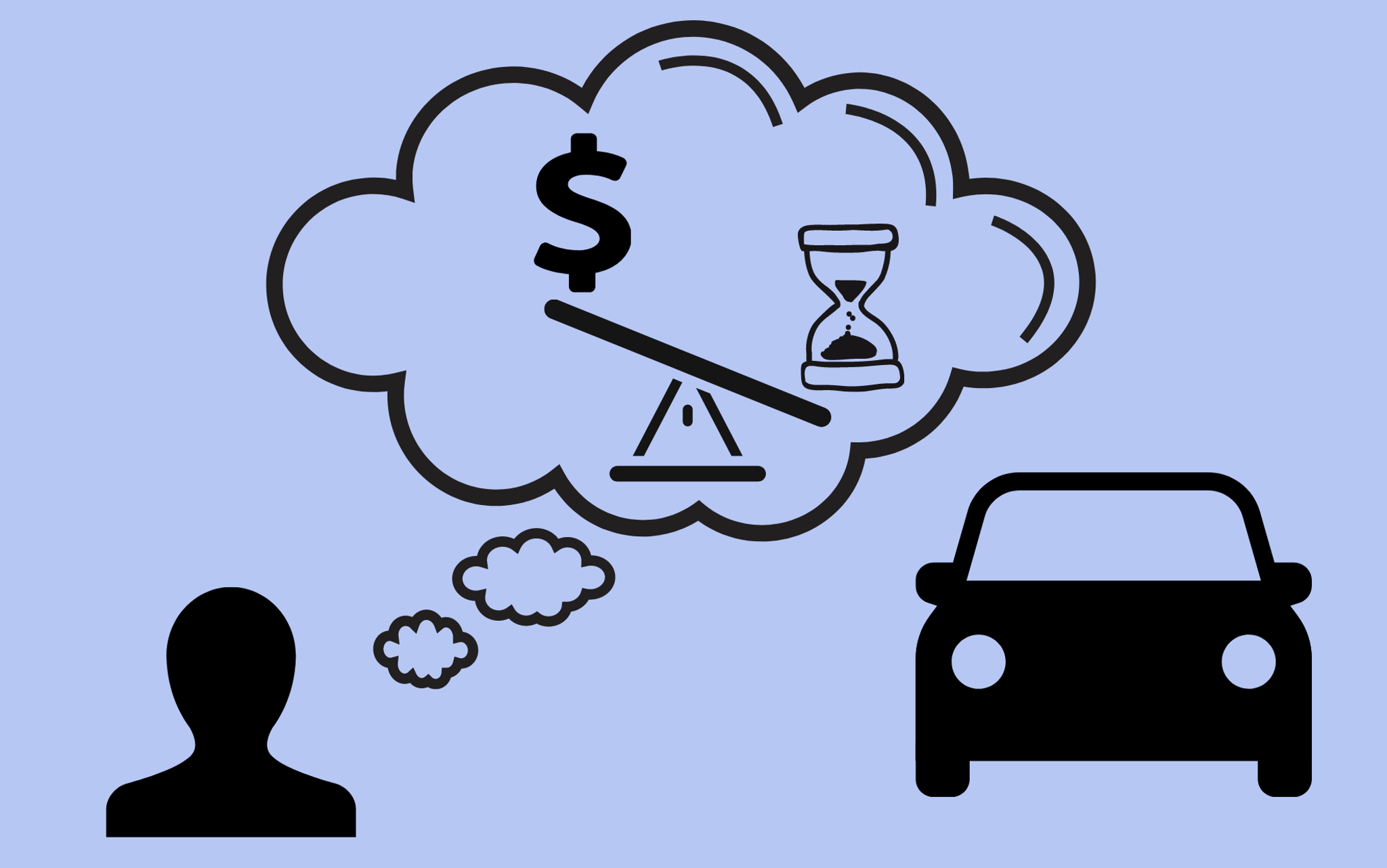 Illustration of money/time balance
